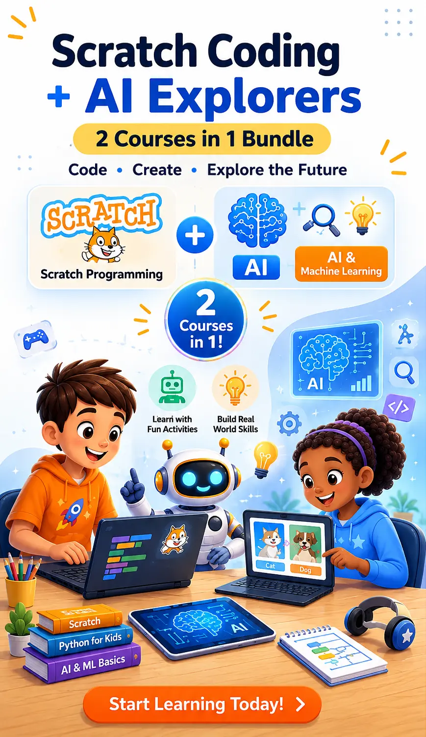Scratch + AI Explorers (2-in-1 Bundle)