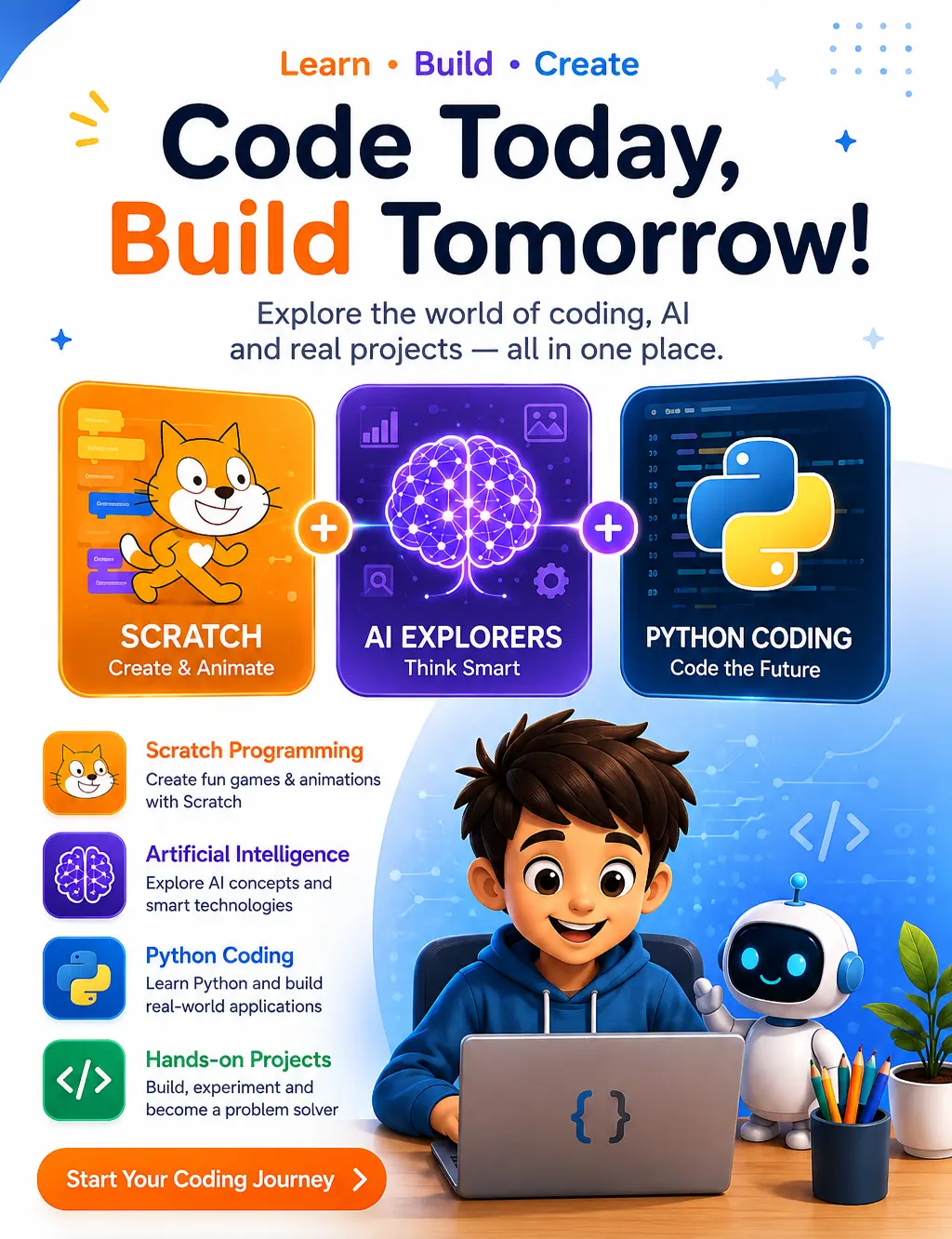 Scratch + AI + Python (3-in-1 Bundle)